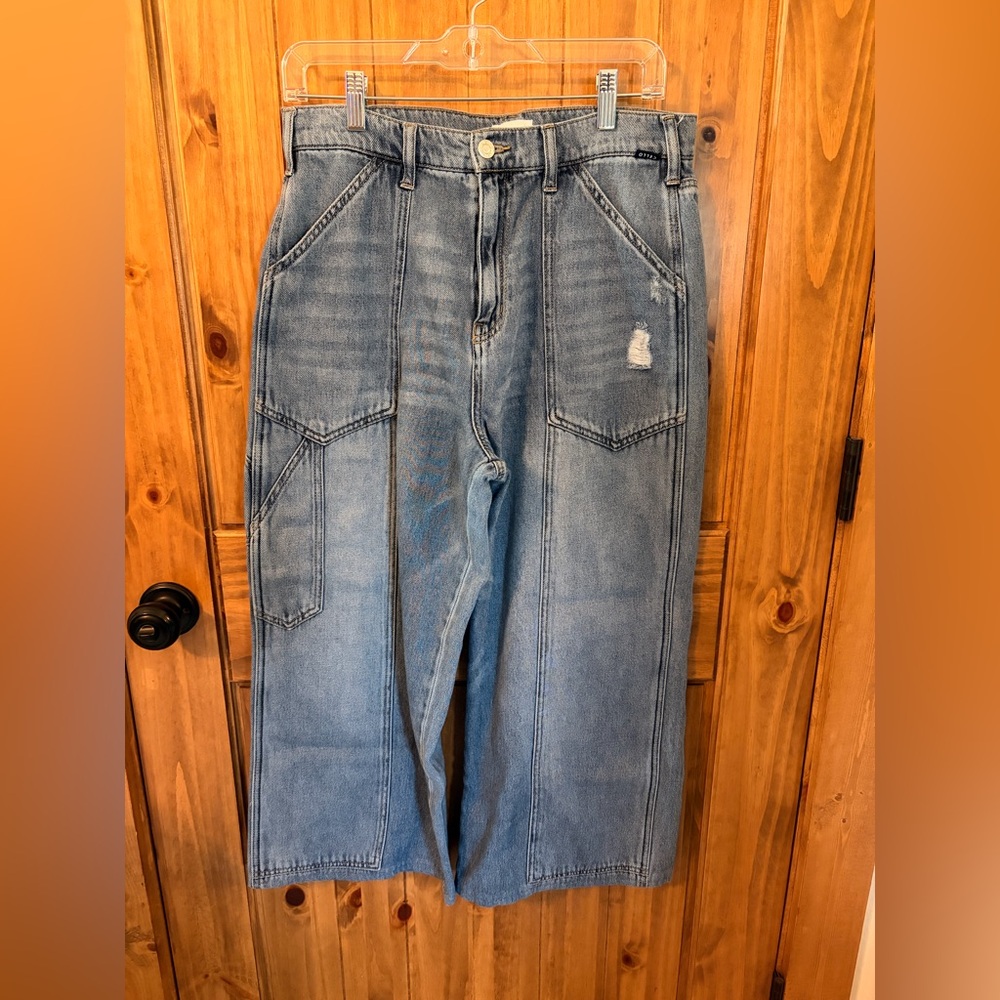 Cello wide cropped carpenter style jeans 👖 sz 11 - Picture 2 of 7